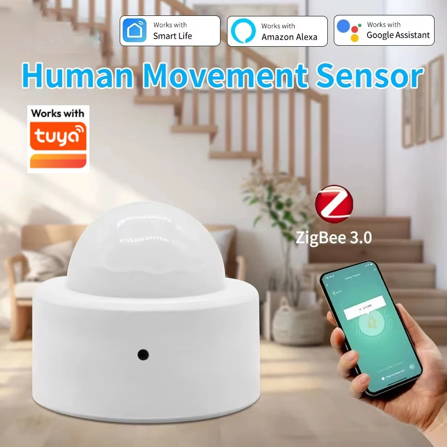 Smart Home Wiser - Zigbee対応、Tuya PIRモーションセンサー、赤外線検知器、小型スマート人体センサー、リモートコントロールアラーム、Alexa、Smart Lifeアプリ対応。