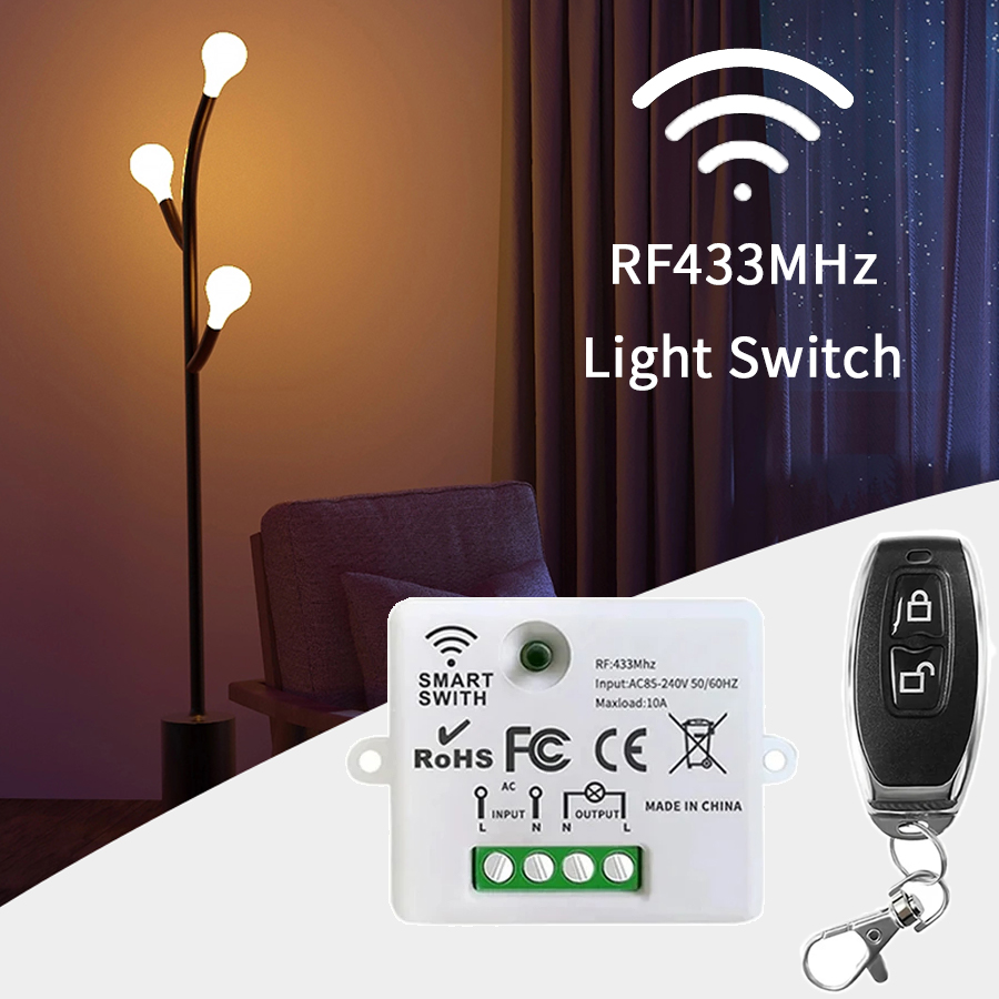 RF 433MHz ワイヤレスリモートコントロールスイッチス - Universal Remote Smart Home のレビューと価格