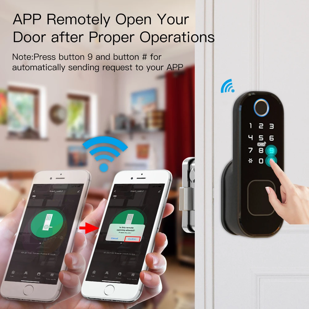 あなたのもの-Wi-Fiを備えたスマート指紋ドア,家,ホテル - Smart Home Door Lock のレビューと価格