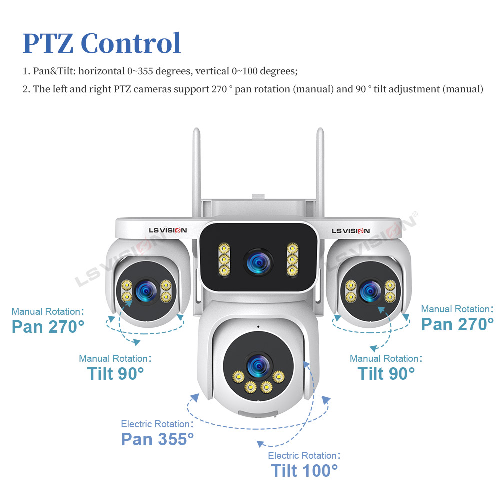 LS VISION 四画面屋外監視カメラ ソーラーエネルギー - Smart Home Camera Ezviz のレビューと価格