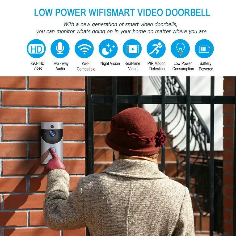720P HDスマートホーム対応、ワイヤレスWi-Fiドアベ - Smart Home Video のレビューと価格