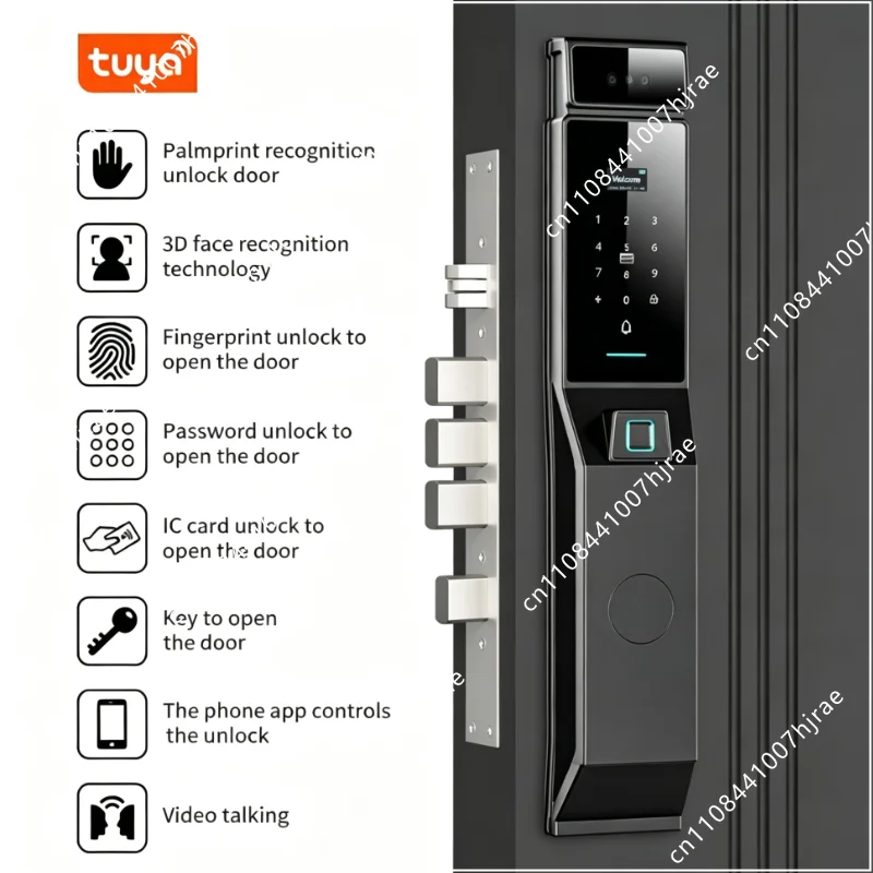 IP66防水対応、手のひら認証・顔認証機能付きスマートドアロ - Smart Home Door Lock のレビューと価格
